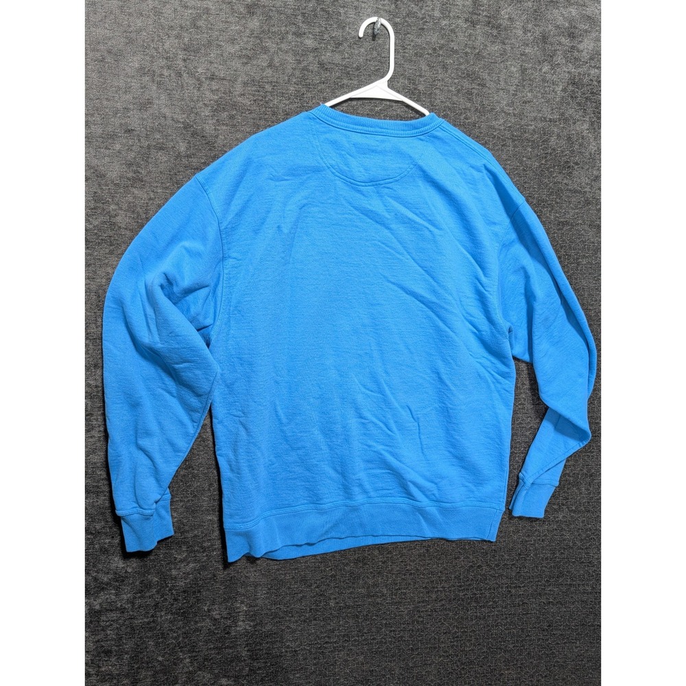 Champion Mens XL Blue Script Logo Crewneck Sweatshirt Fleece Pullover AW966H - Picture 2 of 5